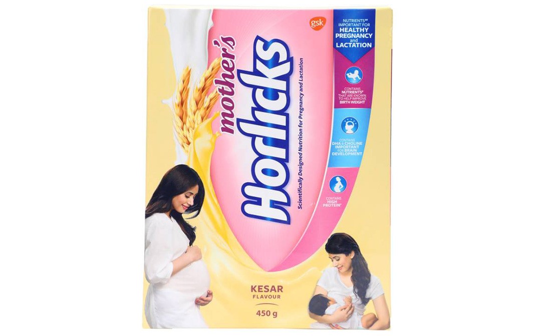 Mother's Horlicks Kesar Flavour    Box  450 grams